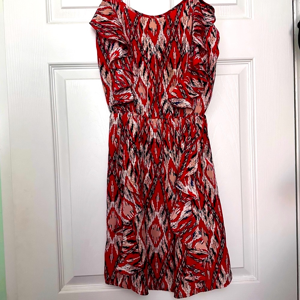 Gianni Bini Red Print Mini Dress  - XS